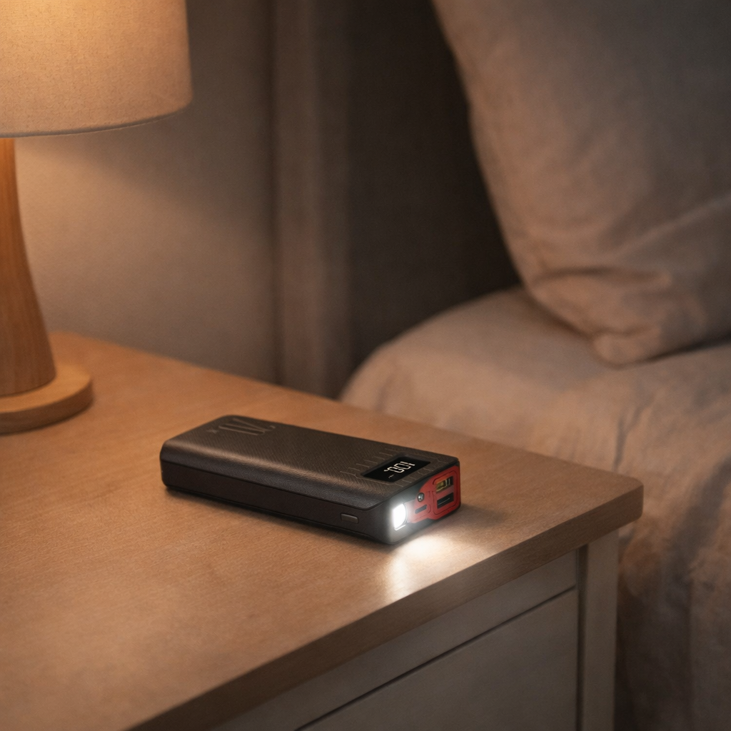 20000mAh Emergency Power Bank with Dual USB & LED Flashlight