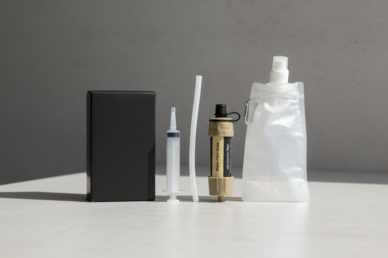 Emergency Water Purification Straw – 5,000L Personal Survival Filter