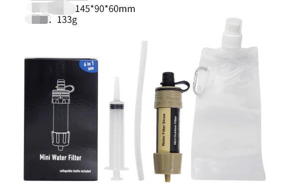 Emergency Water Purification Straw – 5,000L Personal Survival Filter