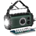 Emergency Weather Radio with Solar, Hand Crank & Power Bank (10,000mAh)